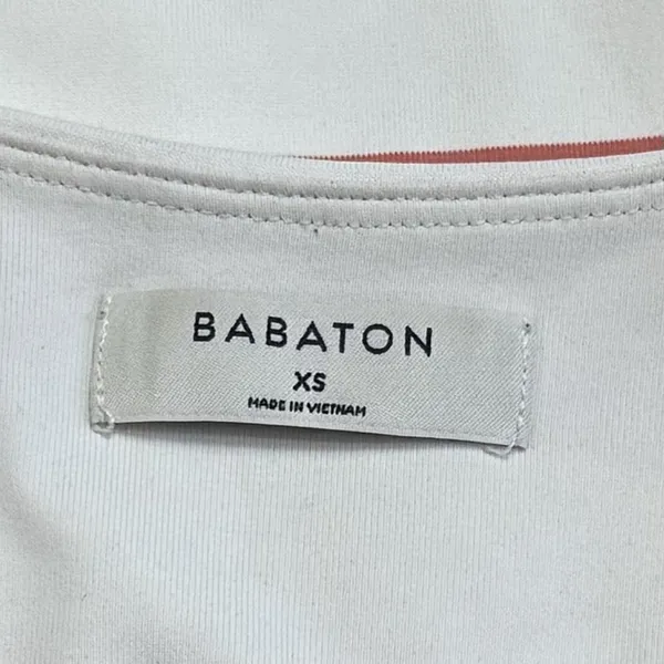 Aritzia Babaton White Pink Striped Short Sleeve Bodysuit‎ Feminine Festival Feminine XS - Image 10