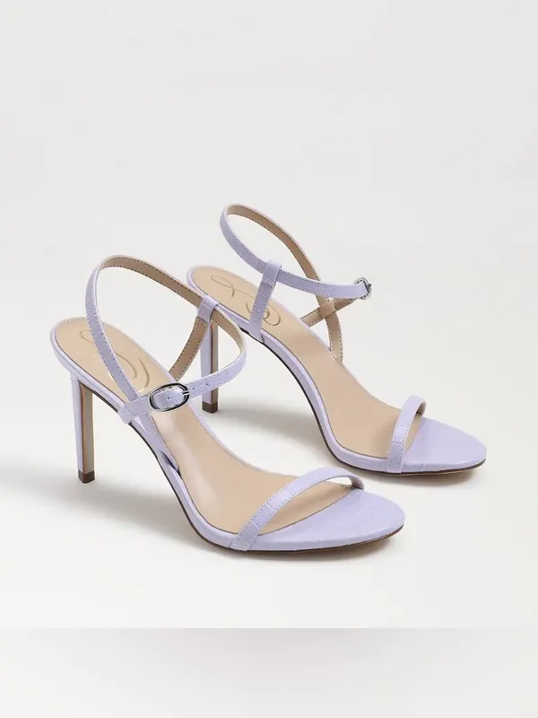Sam Edelman Doran Misty Lilac Croc Stiletto Sandals Size 8 MSRP $130 - Image 3