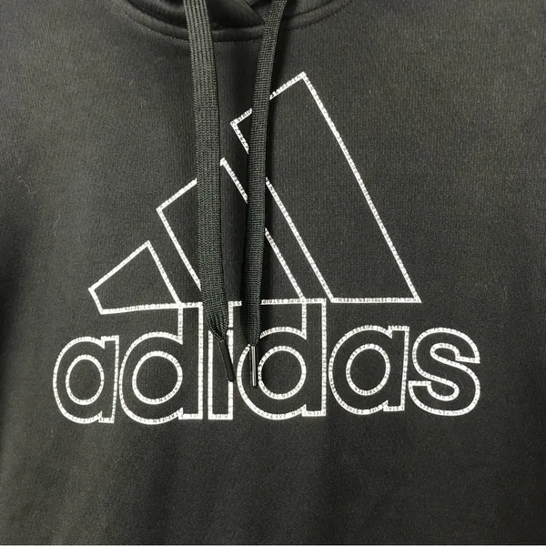 Adidas‎ Black Team Issue Logo Pullover Athletic Sweatshirt L - Image 5