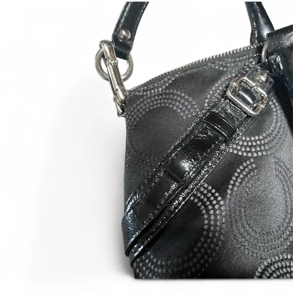 Coach Madison Sophia Dotted Op Art Satchel Bag - Image 7