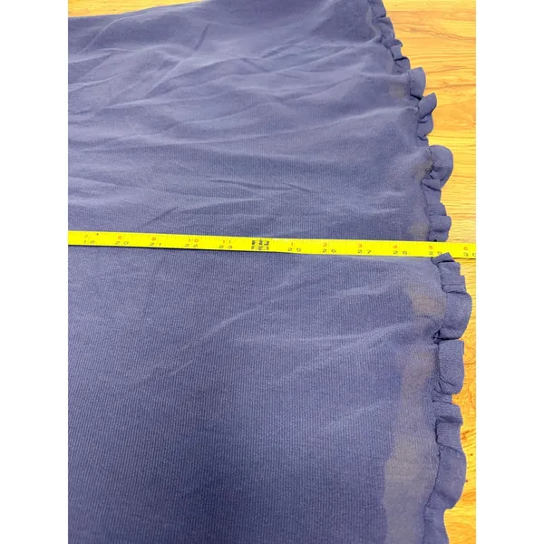 Y2k Mesh Top Lettuce Trim Custom‎ Made Double Layer Mesh Steel Blue Medium - Image 7