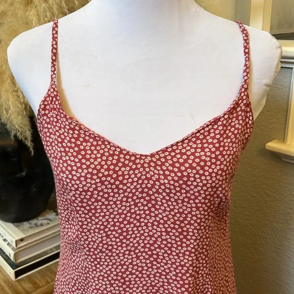 Abercrombie Red Floral Slip Dress, Size Small - Image 2
