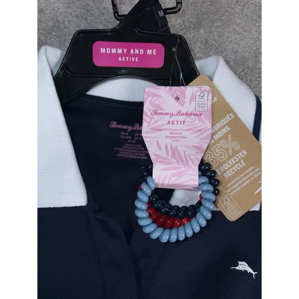 NWT Tommy Bahama Active Dress Set Women's M Navy Polo Tennis Golf Pleated 3pc - Image 3