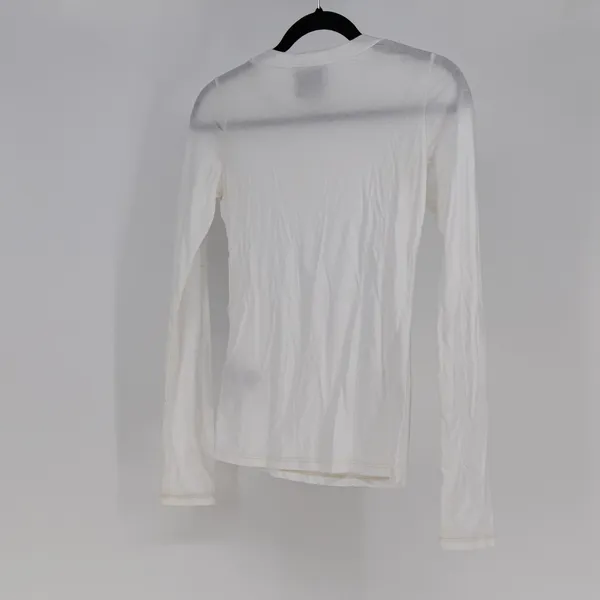 Reformation Women's Organic Cotton Tercel Crew Neck Long Sleeve Tee Shirt XS - Image 4