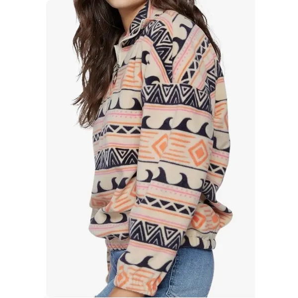 O'Neill Ladies Half Zip Print Fleece Hoodie size XXL - Image 10