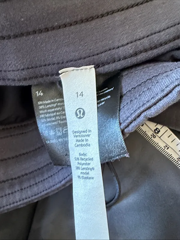 lululemon softstreme brushed Women's Charcoal Straight Leg Track Pants 14 - Image 6