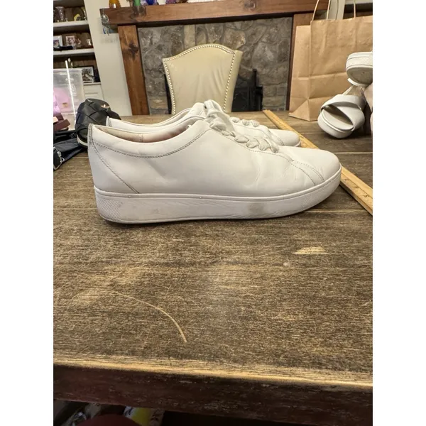 Fit Flop Urban‎ White Leather Rally Sneaker Women's Size 11 - Image 4