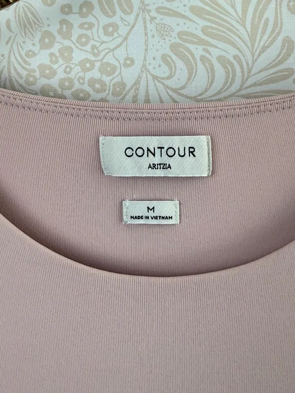 Aritzia Contour Light Pink Scoop-neck Long Sleeve Bodysuit - Size - Medium - Image 4