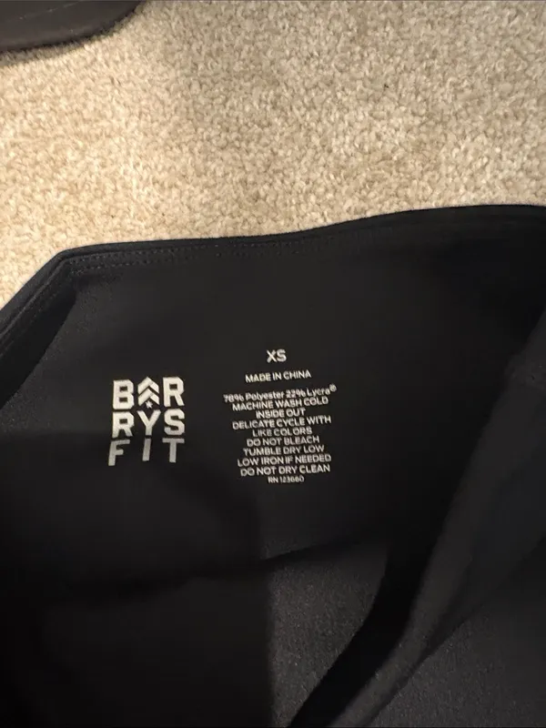NWT Barry’s Fit Black High-Waist Active metallic Leggings - Image 5