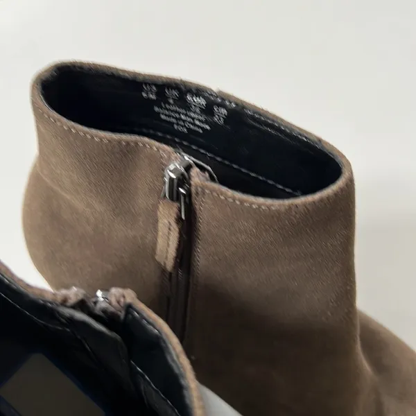 Franco Sarto Womens Casual Leather Ankle Boots Brown Booties Size 6M - Image 8