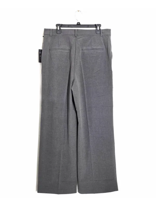 NWT LOFT Versa Seasonless Stretch Double Pleat Wide Leg Pants Heather Gray Sz 14 - Image 7