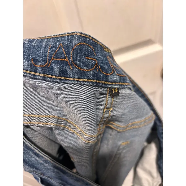 Jag‎ Jeans Womens Blue Denim Bermuda Shorts Size 14 Medium Wash Frayed Stretch - Image 9