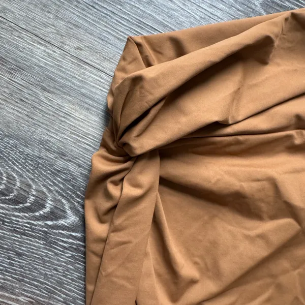 SKIMS Tan Swim Skirt with Asymmetrical Design M - Image 2