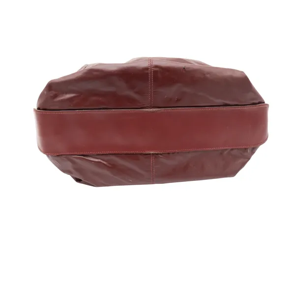 Unbranded Hobo Bag Womens OS Slouchy Burgundy Leather Large Zip Top Good - Image 9