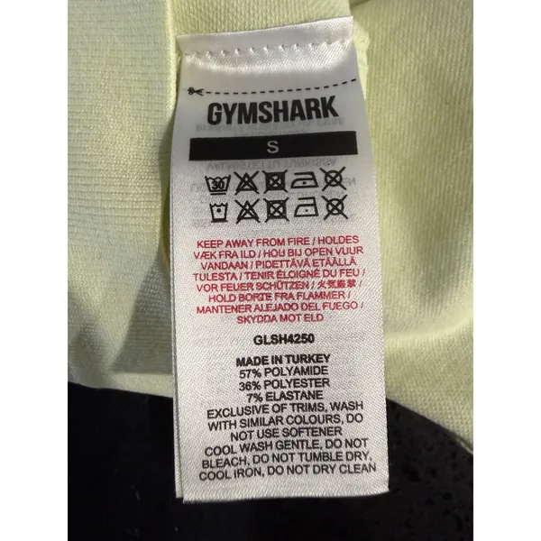 Gymshark Fit Seamless Cycling Shorts Pale Lime Yellow High Waisted GLSH4250‎ S - Image 6