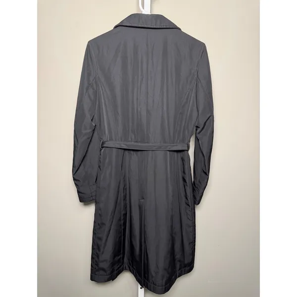 Gap Black Belted Trench Coat‎ Rain Jacket Size S - Image 4