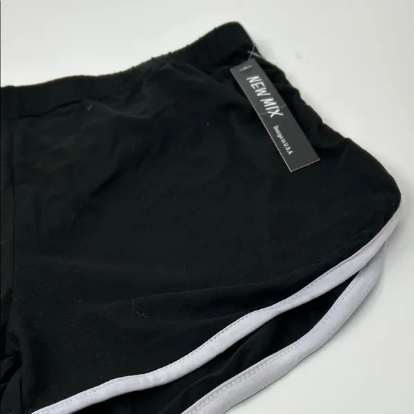 New Mix Black and White Women's Athletic Shorts - Image 13