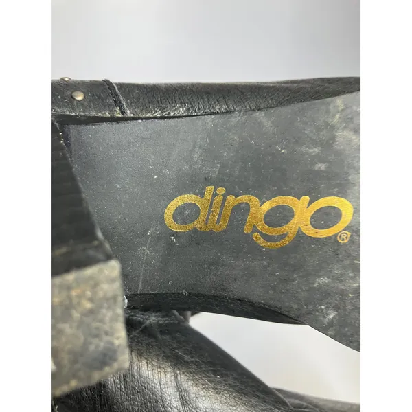Dingo leather black‎ fringe cowboy boots western women's size 9.5 Festival rodeo - Image 6