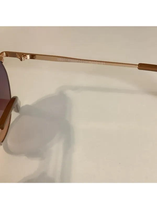 Women's Aviator Sunglasses Rose Gold UVA/UVB Protection Multi Color Lenses Used - Image 4