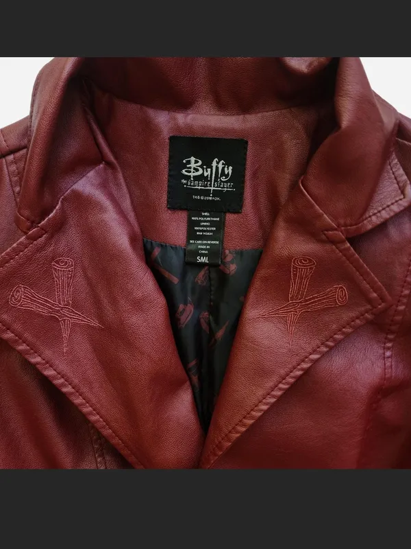 Women's Buffy the Vampire Burgundy Small Burgundy Coat - Image 4