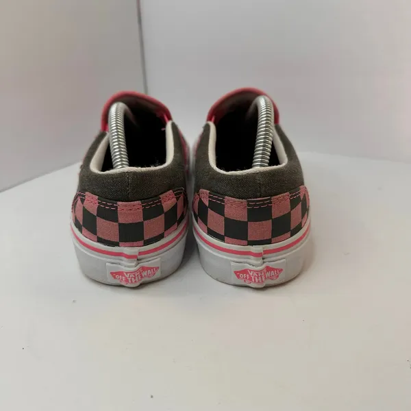 Vans Womens size 6.5 Vans Slip-On Checkerboard Skate Shoe Pink Black Grunge - Image 4