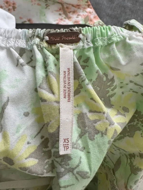 Free People Womens XS Let The Sunshine In Mini Dress Floral Coquette Cottagecore - Image 5