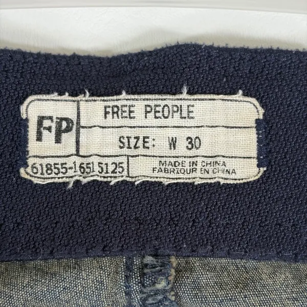 Free People Penny Pull On Flare Jeans Dark Wash Blue Denim Size 30x33 Bohemian - Image 6