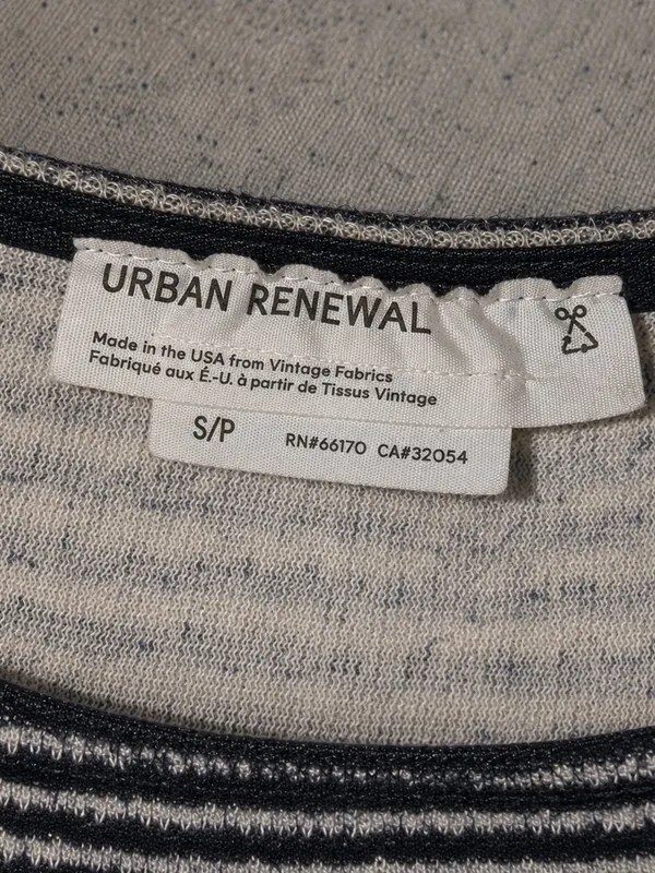 Urban Outfitters ReMADE Striped Drippy Sleeve Top - Image 3