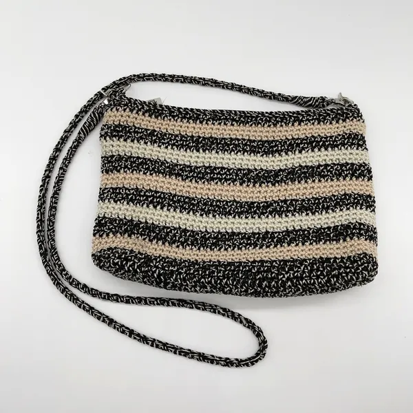 The Sak Crochet Crossbody Bag Striped Beachy Summer Boho‎ Granola Hippie Indie - Image 2