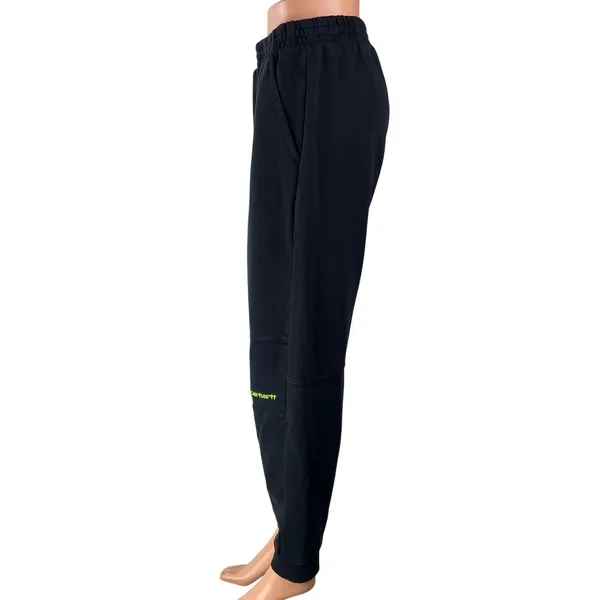 Carhartt Women's Black High Rise Logo Lounge Tapered Jogger Sweat Pants Size S - Image 2