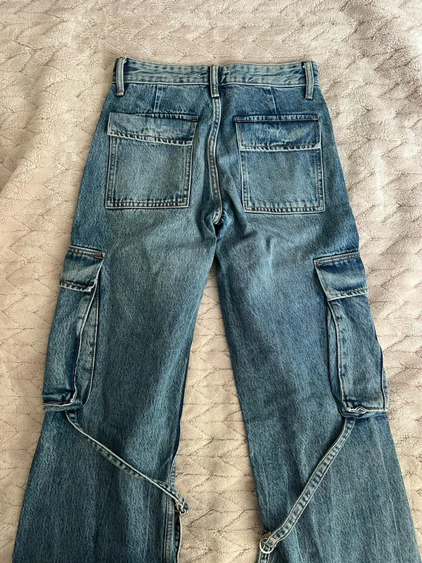 ZARA Cargo Jeans Denim - Image 3