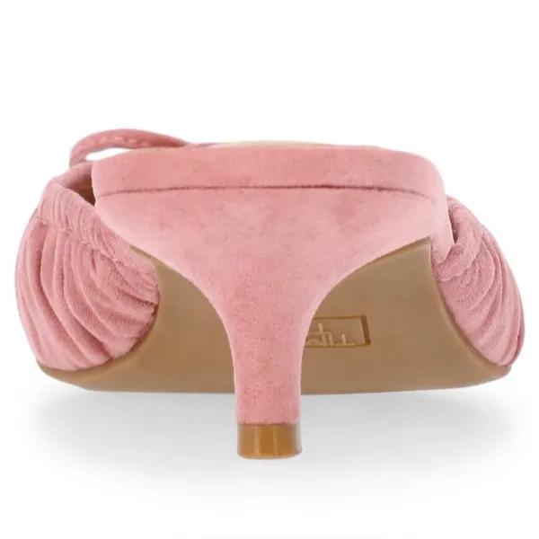 TIME and TRU Womens Kitten Heel Slip On Shoes Size 11 Pink Faux Suede New - Image 3