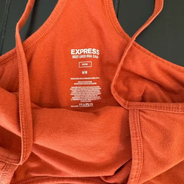 Express Orange Fitted Camisole Top - Image 2