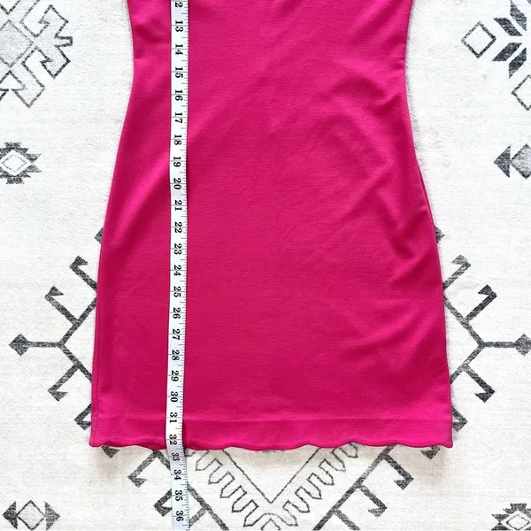 For Love & Lemons Rosarito Scalloped Hem Mini Dress Small - Image 11