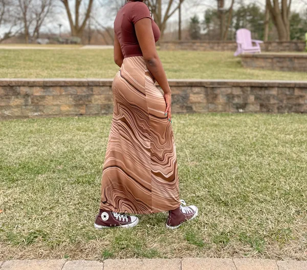 Windsor Marbled Maxi Skirt - Image 2