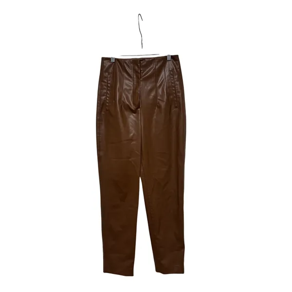 Zara Brown Faux Leather Pants Size S - Image 2