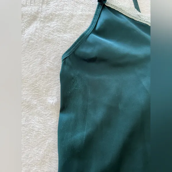 Teal Lace Trim Sleepwear Set size small pajama set - Image 4