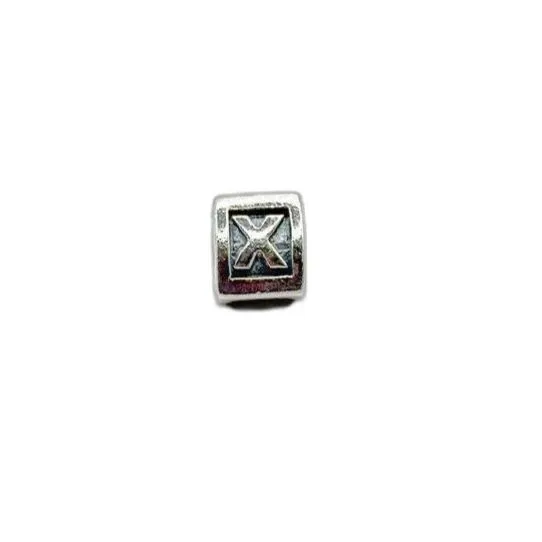 Pandora Silver Alpha Letter "X" Block Initial Authentic Charm - Image 3