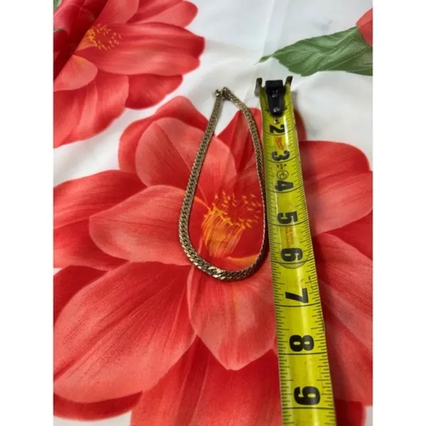 Park Lane Vintage Gold Tone Flat Herringbone Chain‎ Necklace 16 Inch - Image 6