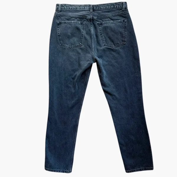 Reformation High Rise Straight‎ Leg Jeans in Black Monterey Wash Sz 31 - Image 3