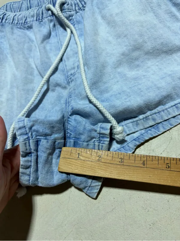 Aerie Light Blue Drawstring Women’s Shorts large - Image 5