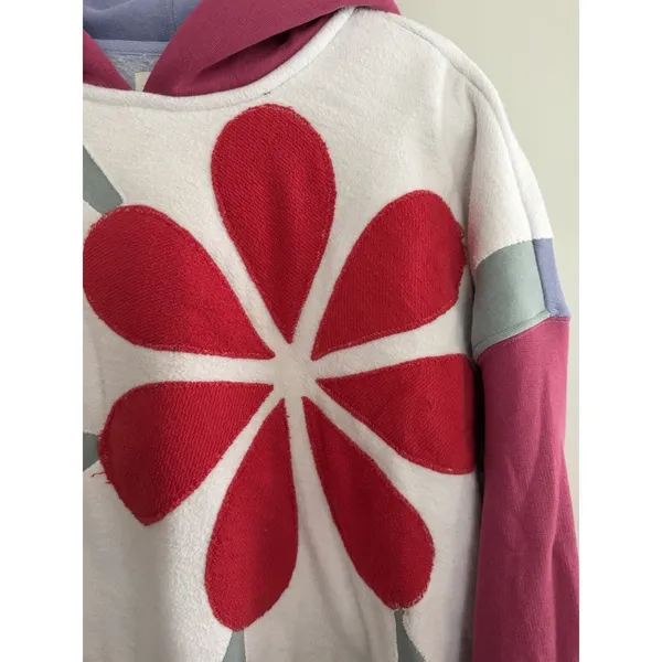 Free People Clover Sweatshirt Floral Poppy Combo‎ Women's Size Small - Image 7