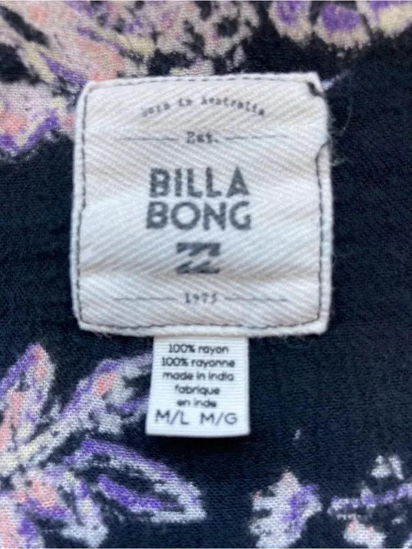 Billabong Floral Open Kimono Cardigan | Navy | Size M/L - Image 10