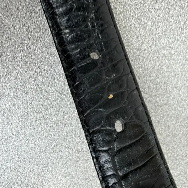 Lauren Ralph Lauren Belt Womens Brown Black Reversible Croco Embossed Gold 1" - Image 10