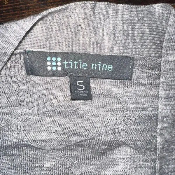 Title Nine light gray athletic drape front S lightweight cardigan - Image 2