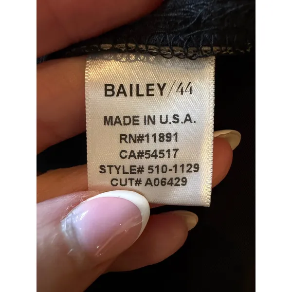 Bailey 44 Sheath Dress Women XS Black Tan Beaded Mixed Media Cocktail Party LBD - Image 10