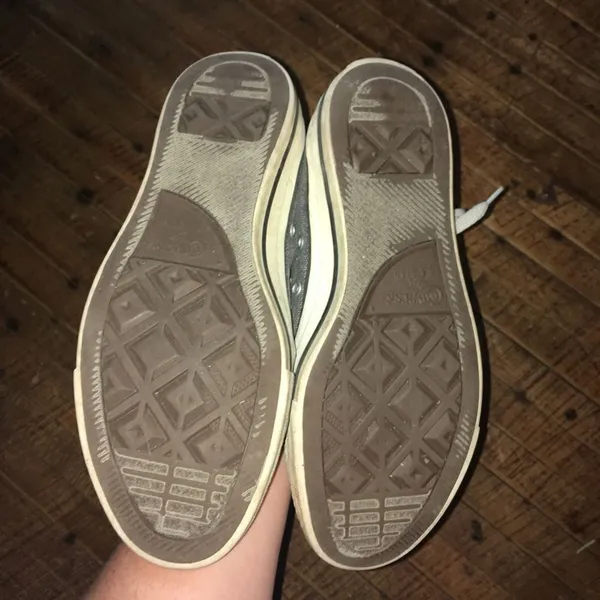 Converse All Star low top gray denim W9 sneakers - Image 2