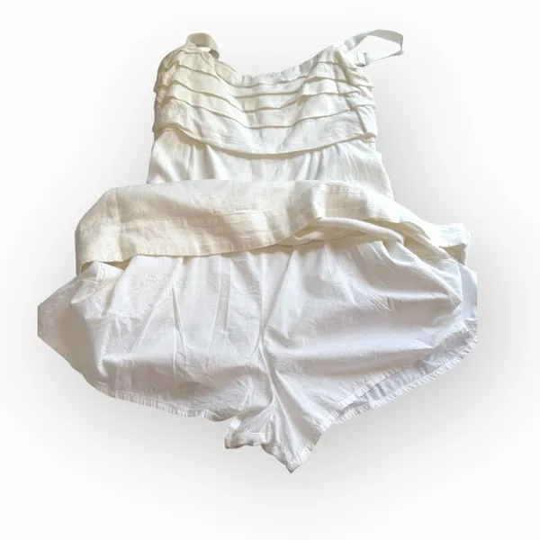 Abercrombie & Fitch White Linen Blend Dress / Romper – Size Large - Image 3