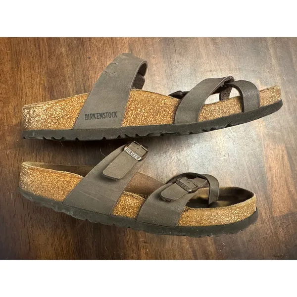 Birkenstock women's mayari birko-flor sandals brown size 38/ 8 - Image 4