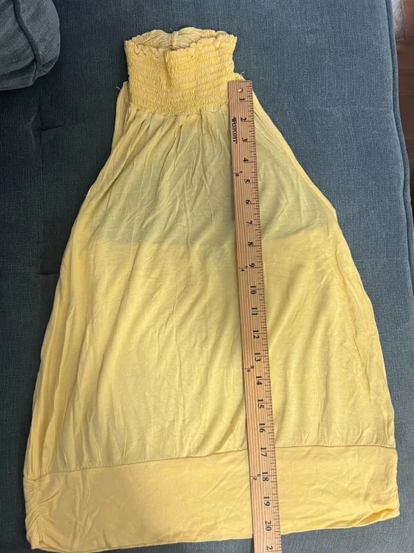 Y2K mock neck halter yellow top Size XS - Image 8